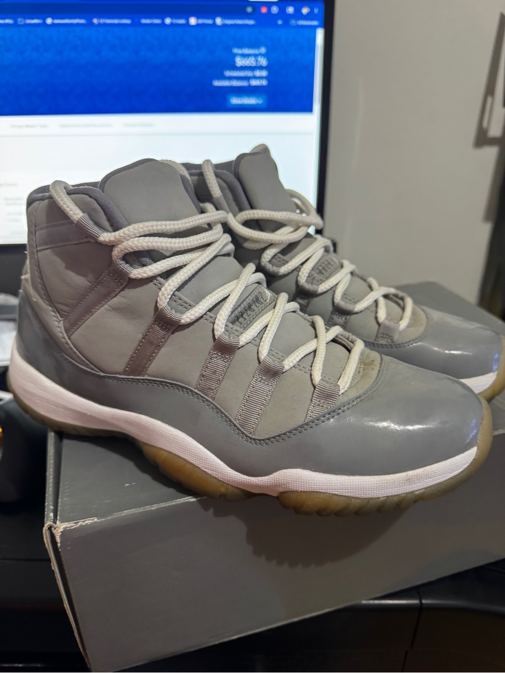 Air Jordan Retro 11 Cool Gray Size 10.5 Vnds